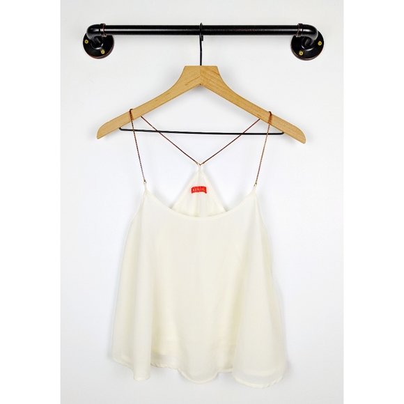 SMALL - Banjul Flowy Cream Strappy Tank Top - Picture 1 of 7